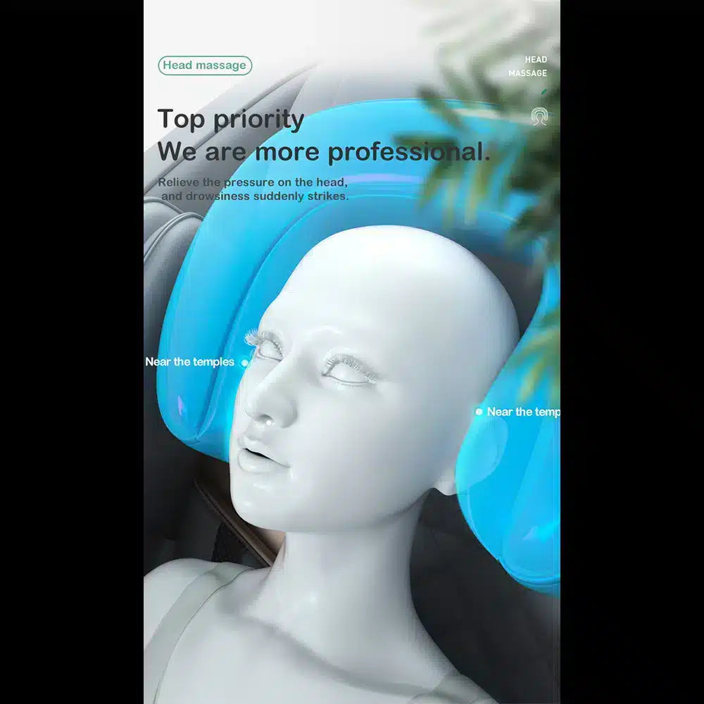 Massagestol 4D Pro+ Hvid med Varmeterapi og Stemmekontrol