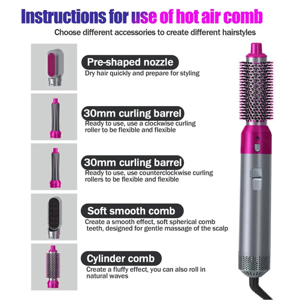 Hot Air Styler 5-i-1 -style dit hår som en professionel-