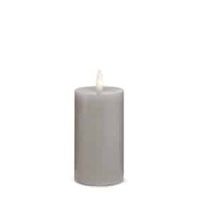 LED Stearinlys - 1 stk. - ø5 x 12,5 cm - m/3D flamme - (flere farver)
