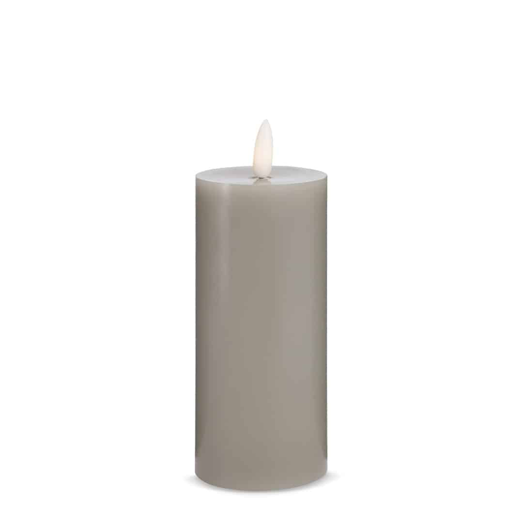 LED Stearinlys -1 stk. - ø5 x 15 cm - m/3D flamme - (flere farver)