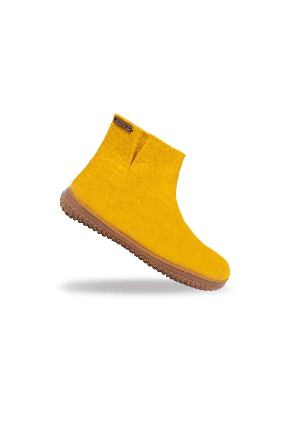 Uldstøvle af 100% ren uld - Model Karry gul m/Gummisål