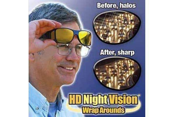 HD-Vision briller - 2 stk dag+nat polariserede briller (perfekt som bilkørsels- sports- nattekørsels- &amp; UV-solbriller)