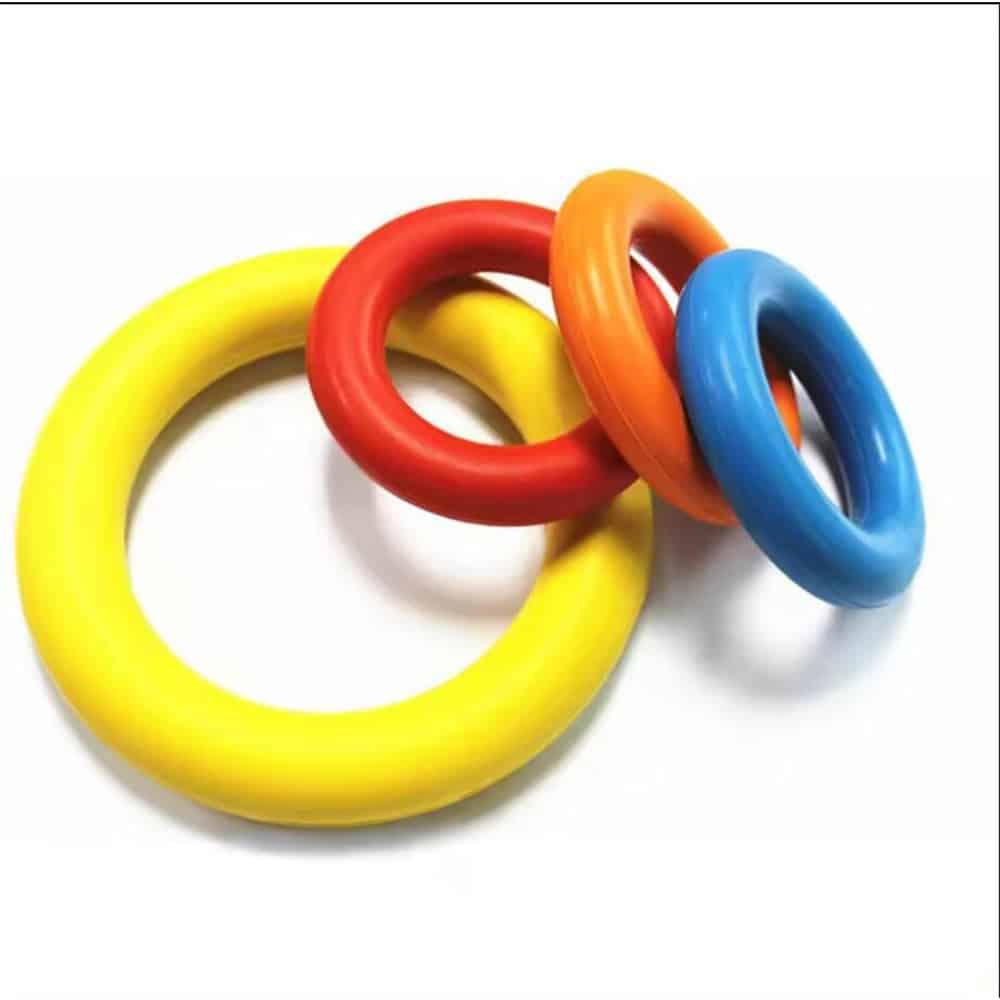 Hunde Anti-Bide træningsring ø9 cm af gummi - ass. farver -