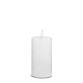 LED Stearinlys - 1 stk. - ø5 x 12,5 cm - m/3D flamme - (flere farver)