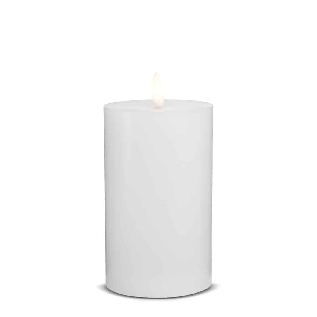LED Stearinlys -1 stk. - ø5 x 15 cm - m/3D flamme - (flere farver)