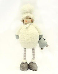 Hvid dame i plys ( 40 cm.) fra SIA