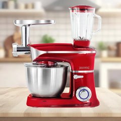 Køkkenmaskine 3-i-1 1900 watt Rød, Sort eller Sølv (blender, kødhakker og røremaskine)