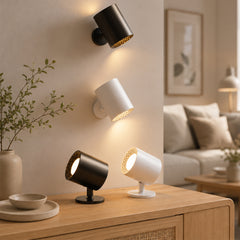 LED natlampe 360° roterbar, magnetisk, 3 farvetemperaturer - hvid eller sort