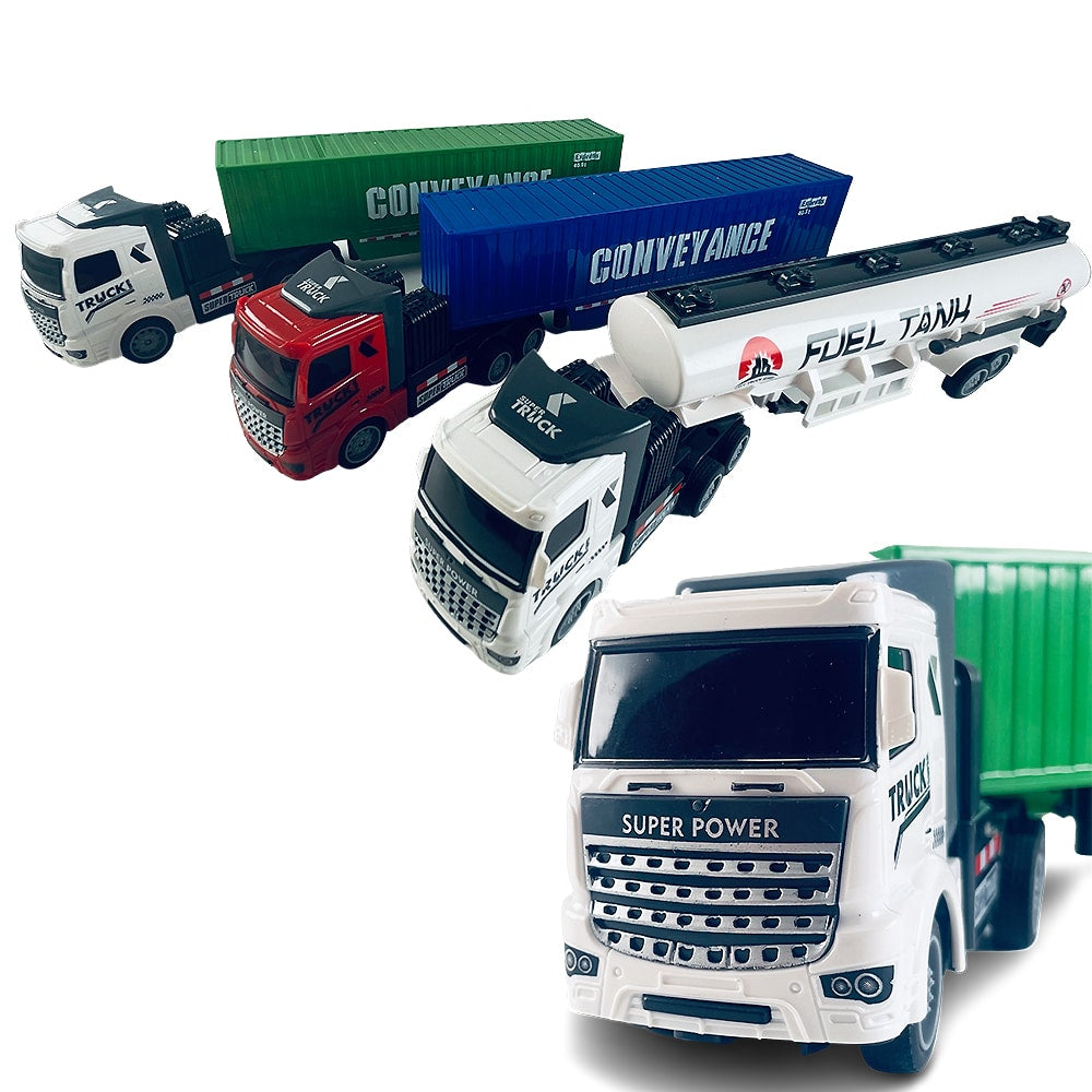 Fjernstyret Lastbil med trailer 1:48 - model "Fuel-Tank" eller "Conveyance" -