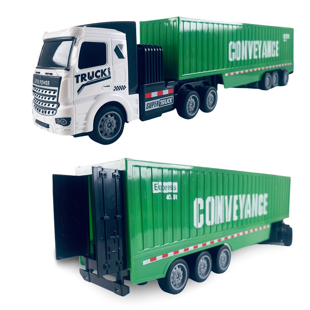 Fjernstyret Lastbil med trailer 1:48 - model "Fuel-Tank" eller "Conveyance" -