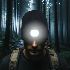 Strikhue m/kraftig LED-lys - Genopladelig - one-size -