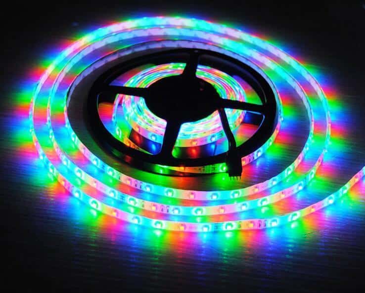 LED Strip lyskæde 5 meter m/fjernbetjening