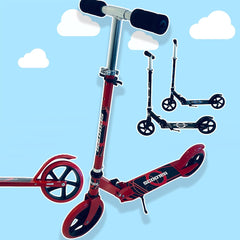 Løbehjul med store hjul & bagbremse – foldbart (fås i flere farver)