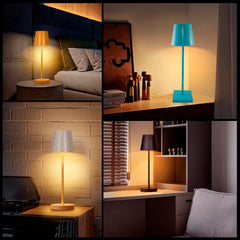 Bordlampe LED m/touch - ledningsfri - mange farver