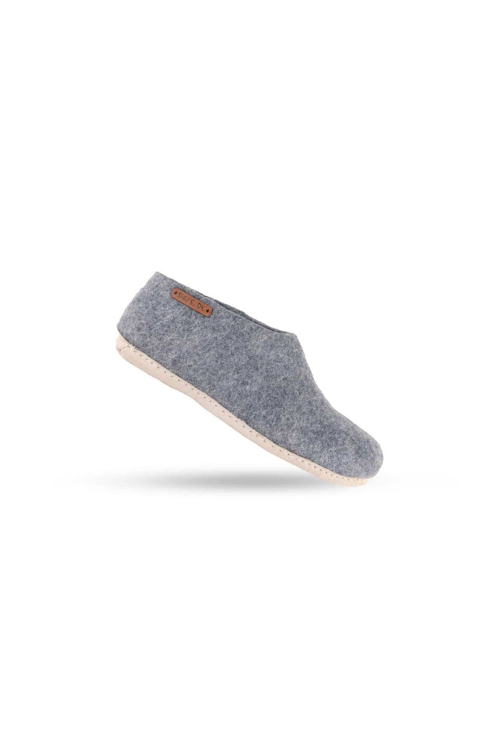 Uldhjemmesko (100% ren uld) - Model Denim m/sål i skind