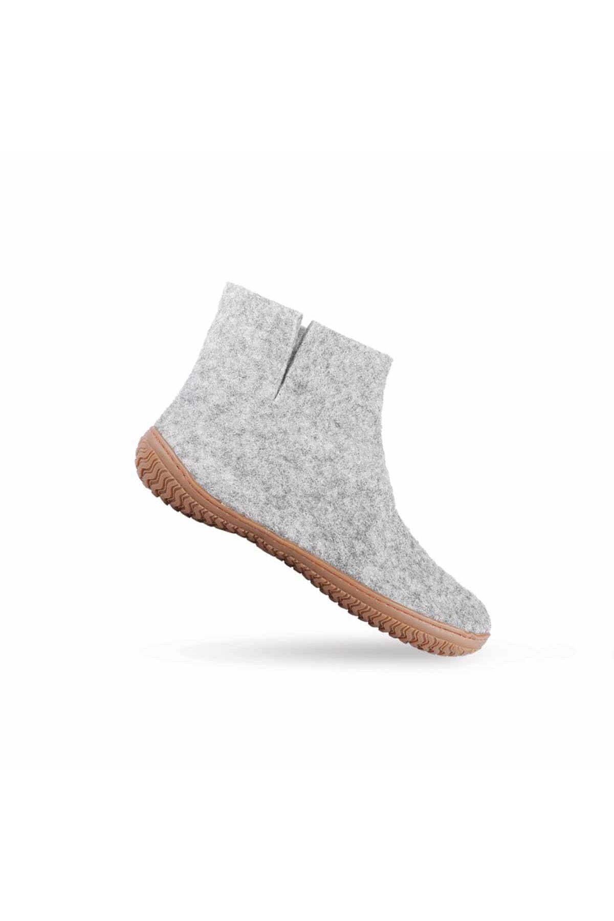 Uldstøvle (100% ren uld) - Model Grå m/Gummisål - Dansk Design fra SHUS