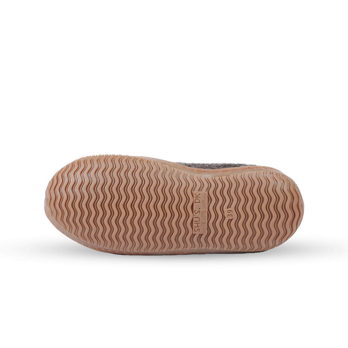 Uldstøvle (100% ren uld) - Model Brun m/Gummisål - Dansk Design fra SHUS