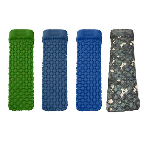 Ultralet oppusteligt liggeunderlag m/pude 190 x 58 cm.