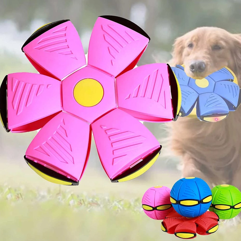 Frisbee / Ufo Bold - Sjov Formskiftende Bold - Rød eller Blå