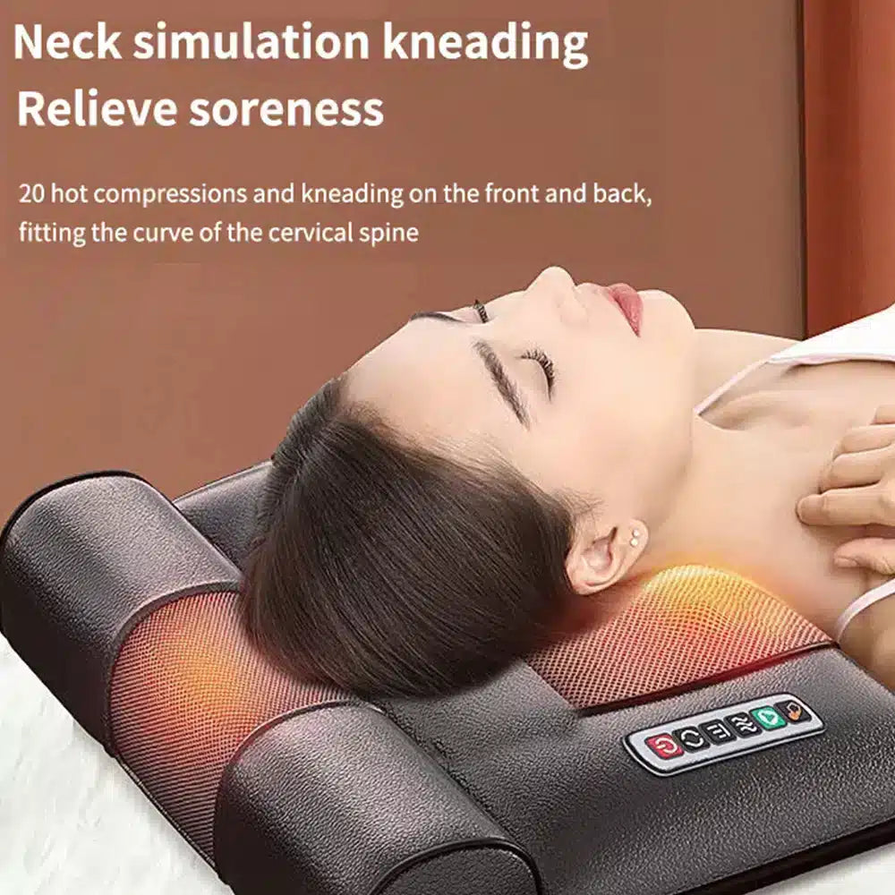 Elektrisk Massagemåtte (sort) m/10 Zoner - Total afslapning fra nakke til fødder