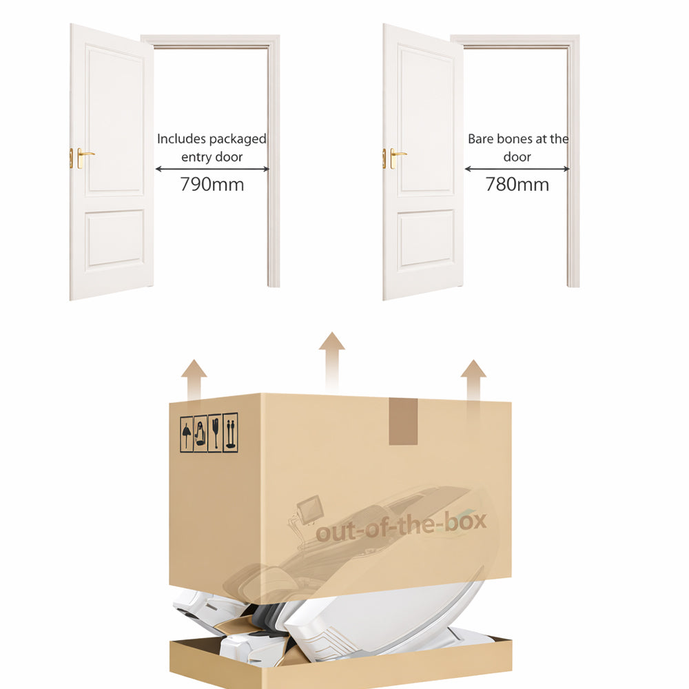 Massagestol 4D kropsscanning, Dual Zone Stretching, 32 airbags, varme i ben/læn & Zero Gravity