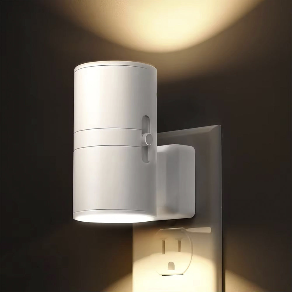 LED natlampe hvid eller sort - med sensor og justerbar lysstyrke