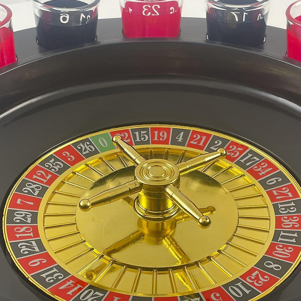 Roulette drikkespil m/16 glas