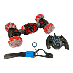 Fjernstyret stuntbil m/LED lys & 2 fjernbetjeninger