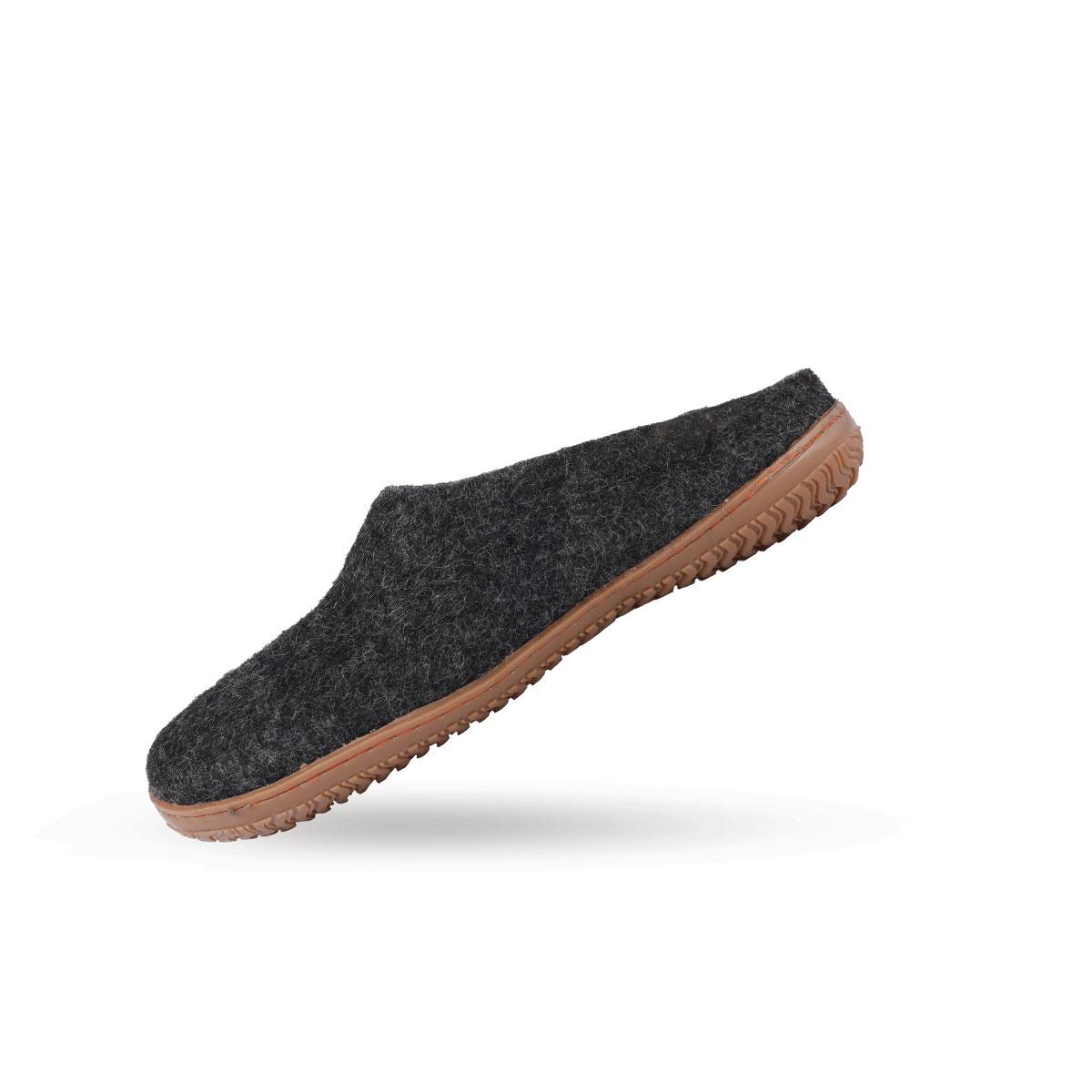 Uldtøffel (100% ren uld) - Model Koks m/Gummisål - Dansk Design fra SHUS