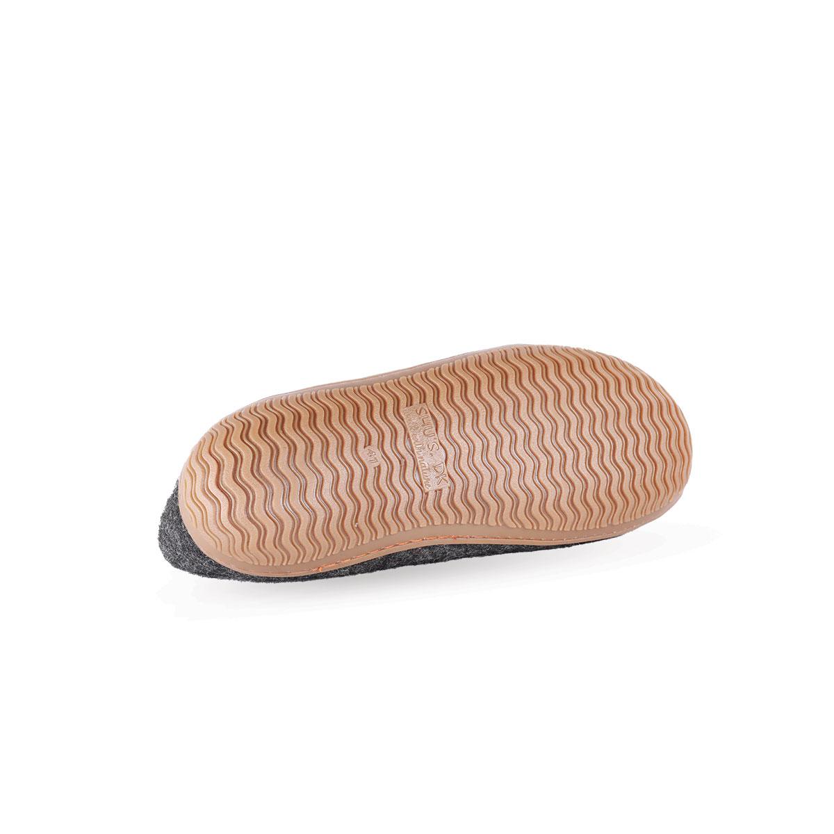 Uldtøffel (100% ren uld) - Model Koks m/Gummisål - Dansk Design fra SHUS