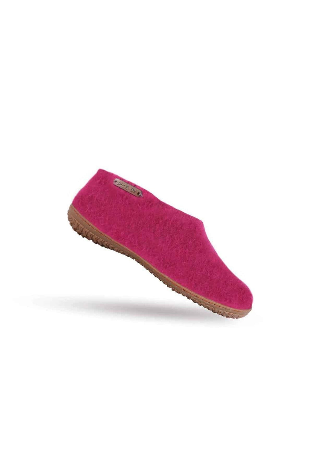 Uld hjemmesko (100% ren uld) - Model Pink m/Gummisål