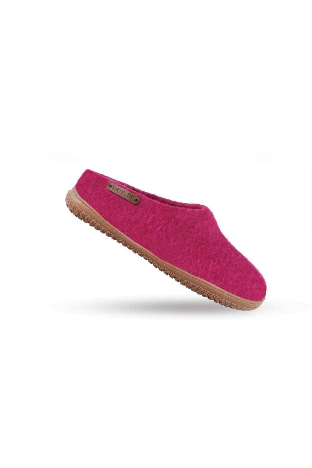 Uldtøffel (100% ren uld) – Model Pink m/Gummisål