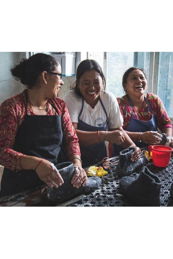 Shu's hjemmesko af 100% ren uld - rød