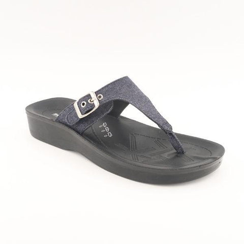 Sandaler Aerosoft model Blue Canvas m/tåsplit