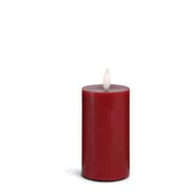 LED Stearinlys - 1 stk. - ø5 x 12,5 cm - m/3D flamme - (flere farver)