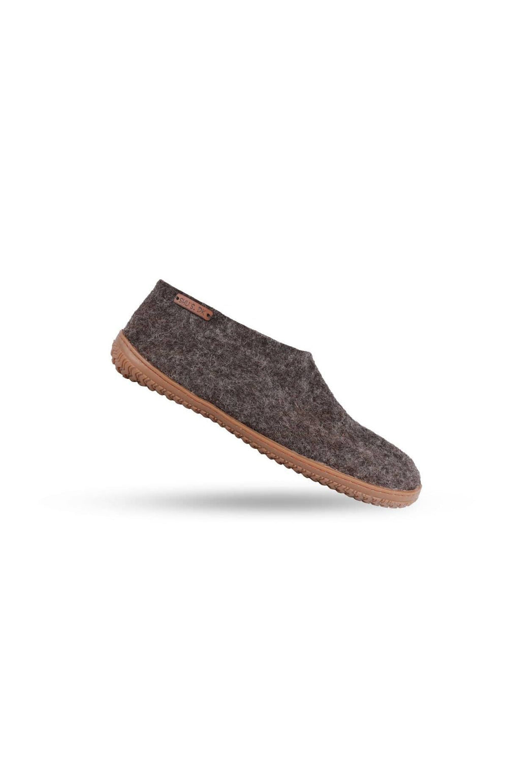 Uldhjemmesko (100% ren uld) - Model Brun m/Gummisål