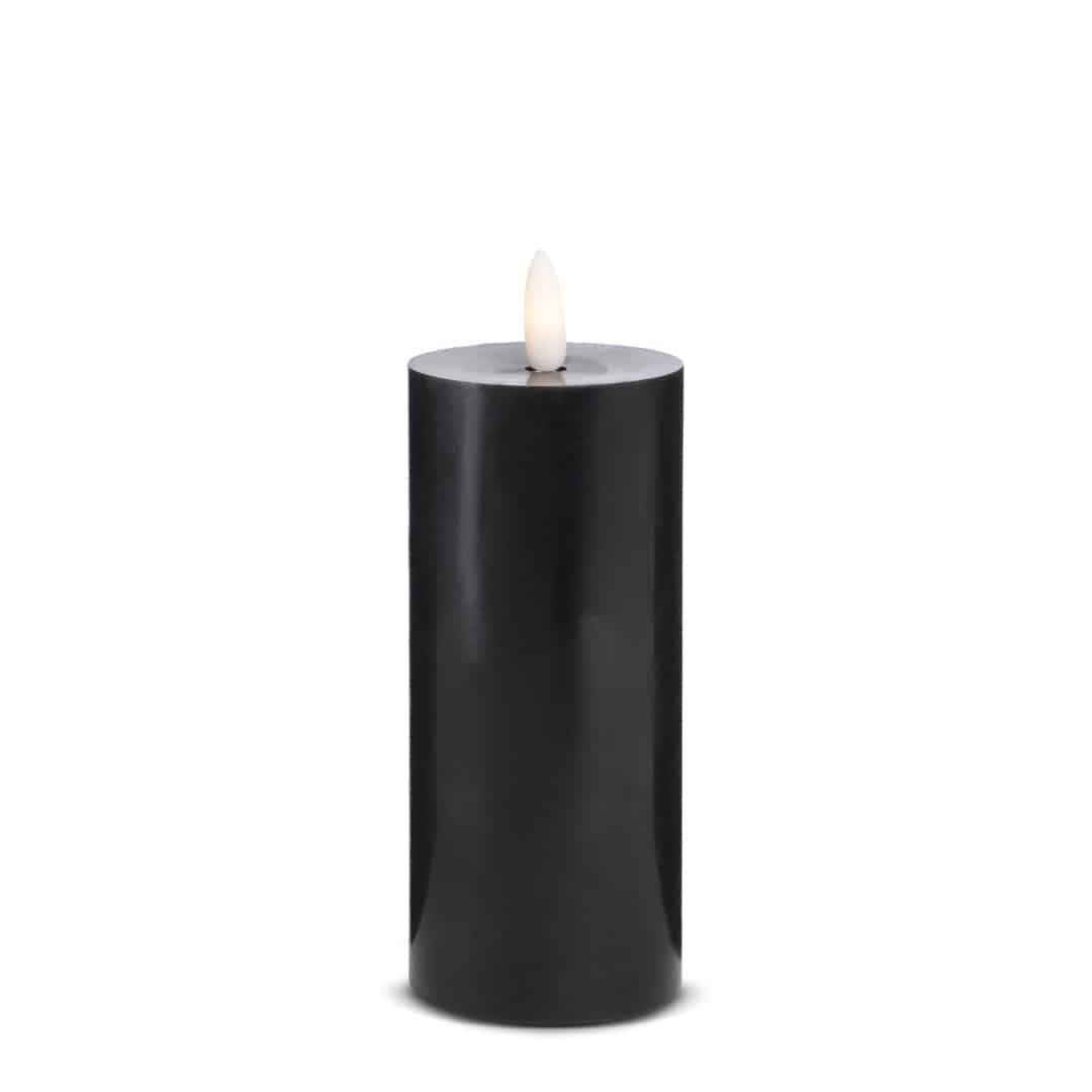 LED Stearinlys -1 stk. - ø5 x 15 cm - m/3D flamme - (flere farver)