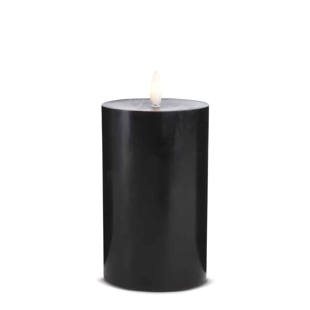 LED Stearinlys -1 stk. - ø5 x 15 cm - m/3D flamme - (flere farver)