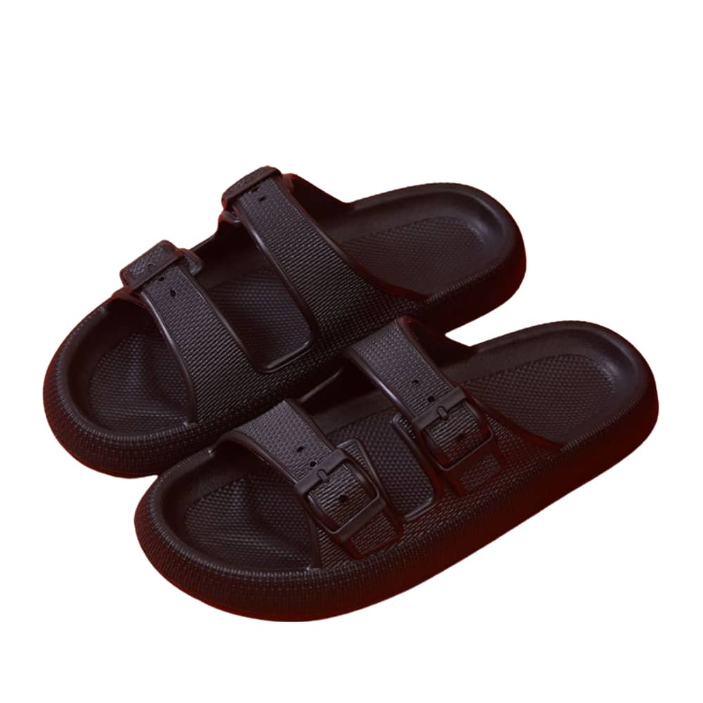 Slippers / Tøfler m/Spænde - Bløde &amp; Skridsikre i flere flotte farver (kendt som Happy Flops)