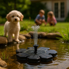 Springvand solar/solenergi drevet (flydende) Ø29 cm