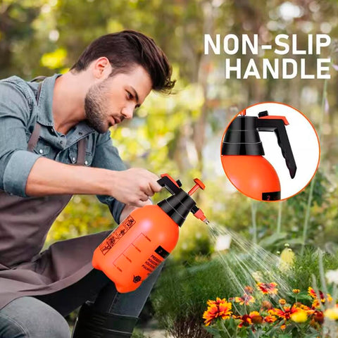 Tryksprøjte 2 liter med pumpe - orange -
