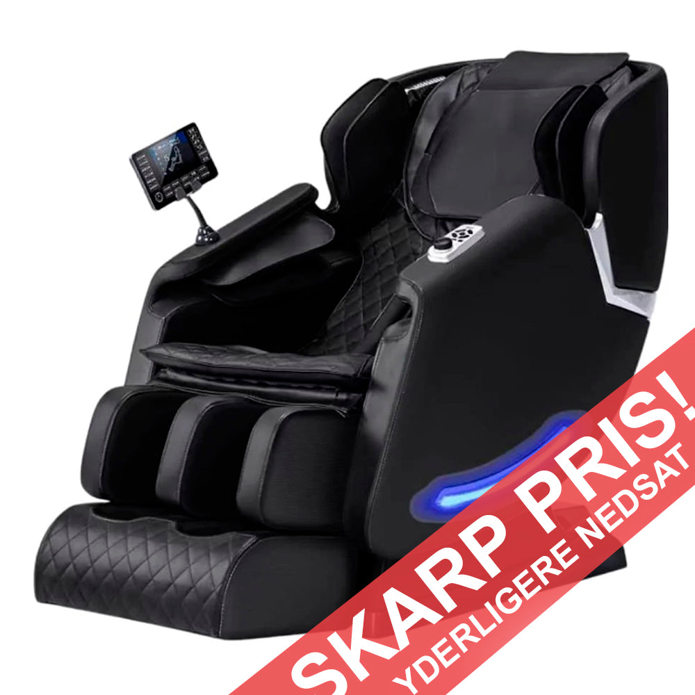 Massagestol 4D Luksus+ med SL-teknologi, Varmeterapi, Stemme Kontrol & Touchskærm