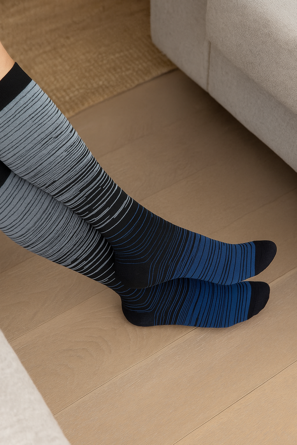 Støttestrømper / kompressionsstrømper - Melerede - flere flotte farver