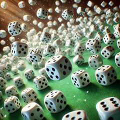 Terninger 100 stk. hvide klassiske spilterninger