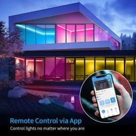 LED Strip lyskæde 10 m. m/Bluetooth, Fjernbetjening og Musiksensor
