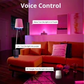 LED Strip lyskæde 5 meter med Bluetooth, Fjernbetjening og Musiksensor