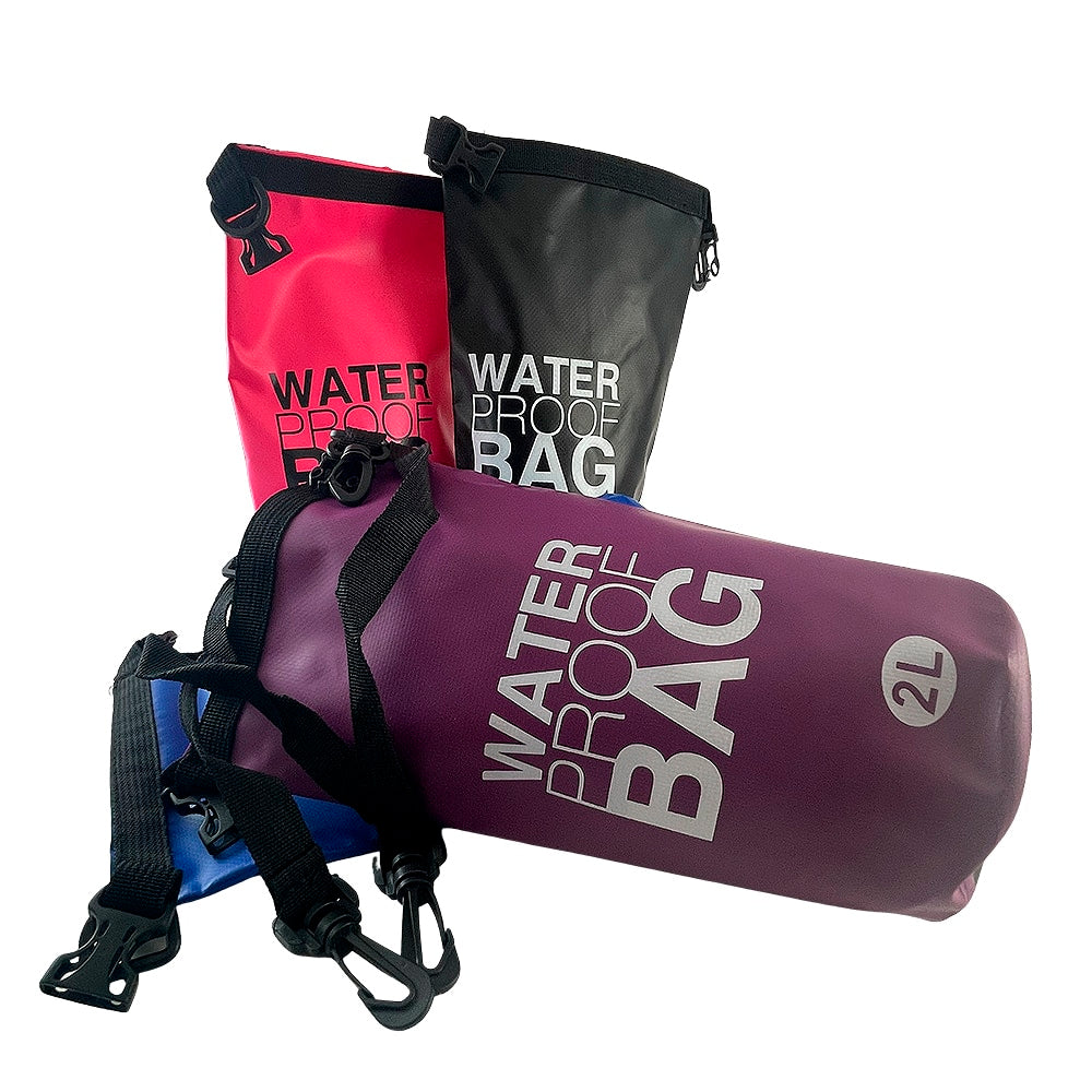 Dry bag 2 liter - Vandtæt taske - flere friske farver -
