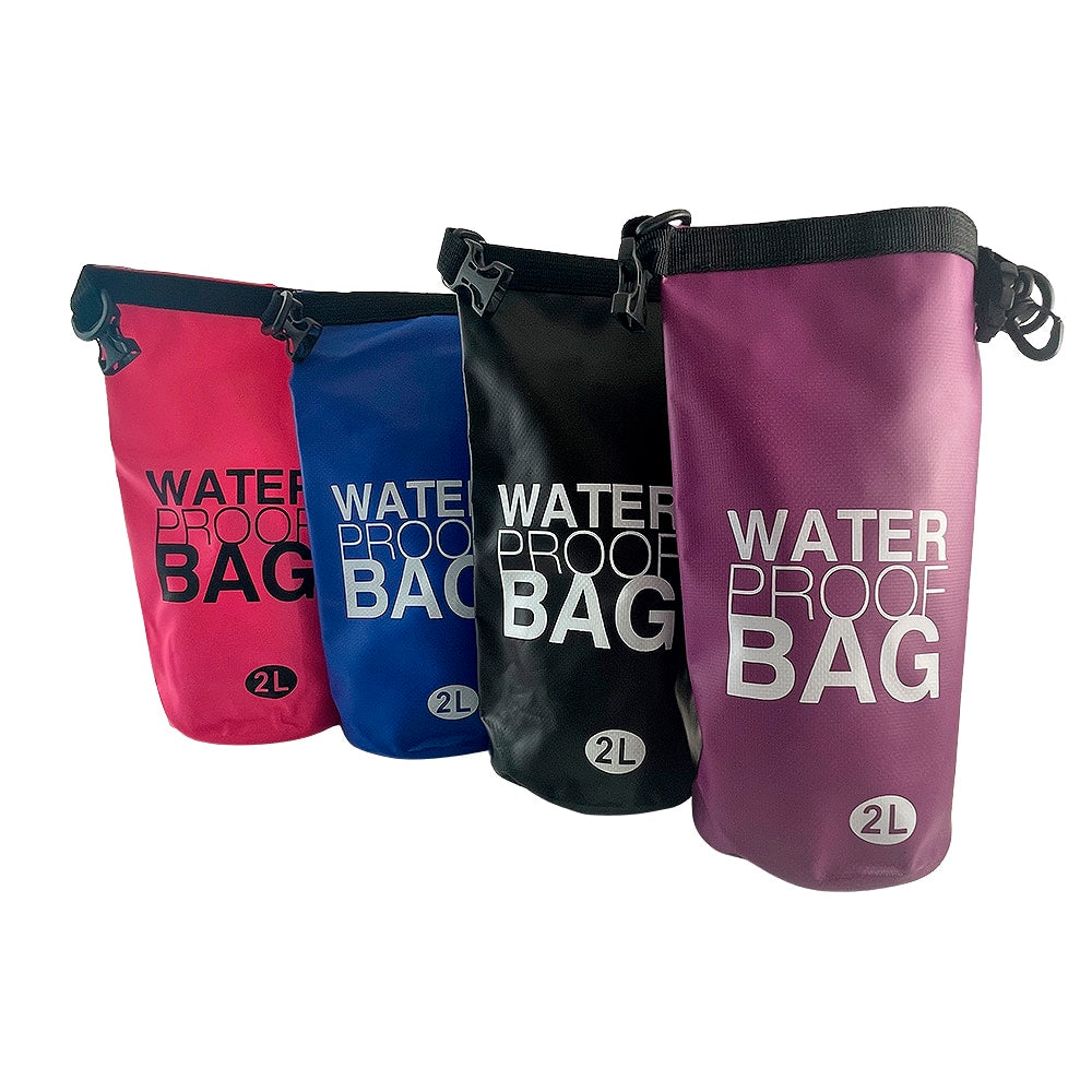 Dry bag 2 liter - Vandtæt taske - flere friske farver -