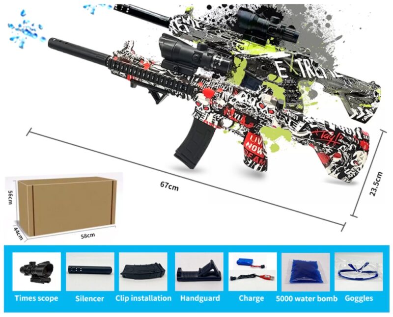 2023 New Hot Selling Electric Water Gel Splatter Ball Gel Ball Launcher Gun Toy Gun Water Gel Beads For Adults Kids 4