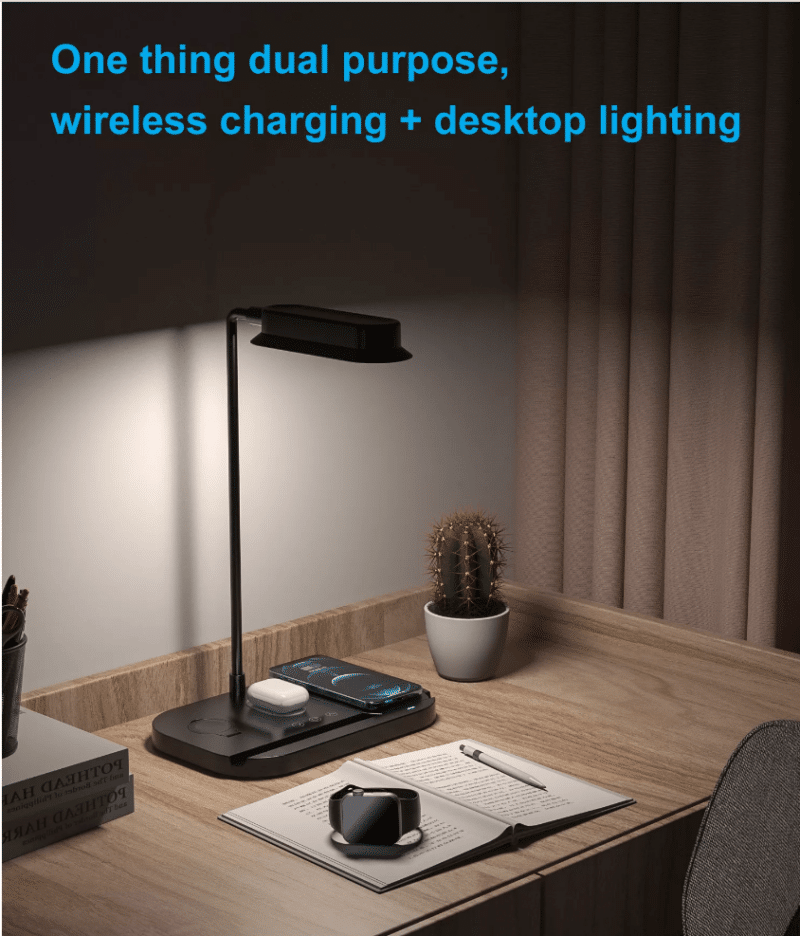 3 In1 Wireless Charger With Led Lamp Wireless Charger Alarm Clock Wireless Charger For All Smart Phones 12